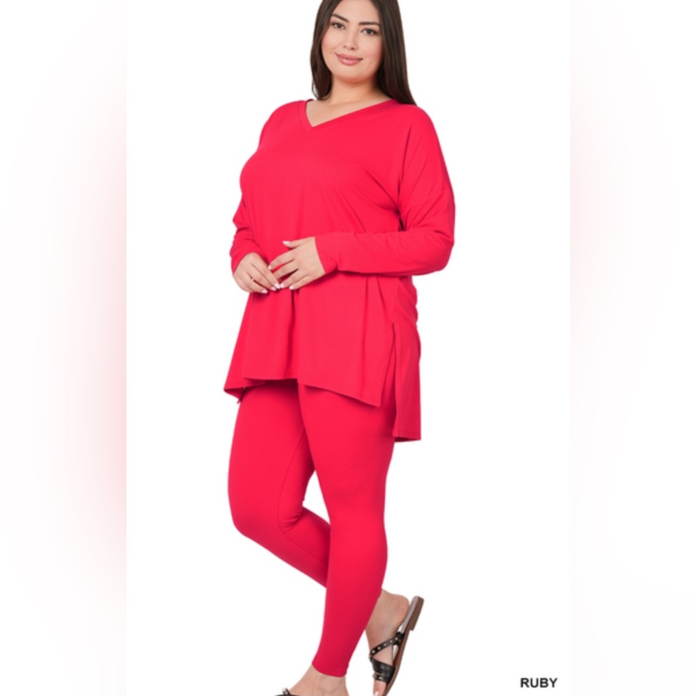 ZENANA BRUSHED DTY MICROFIBER LOUNGEWEAR SET